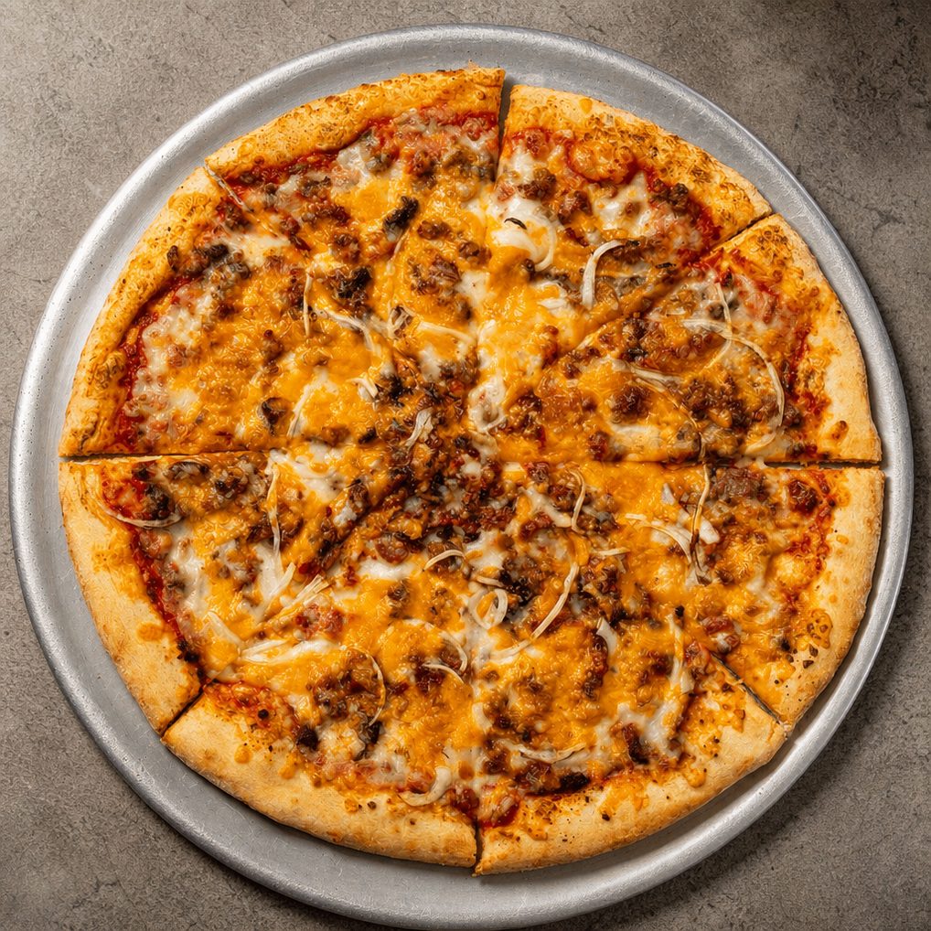 Cheeseburger Pizza.